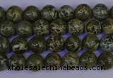 CGJ350 15.5 inches 4mm round green bee jasper beads wholesale