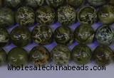 CGJ351 15.5 inches 6mm round green bee jasper beads wholesale