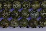 CGJ352 15.5 inches 8mm round green bee jasper beads wholesale