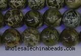 CGJ353 15.5 inches 10mm round green bee jasper beads wholesale