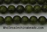 CGJ450 15.5 inches 4mm round green jasper beads wholesale