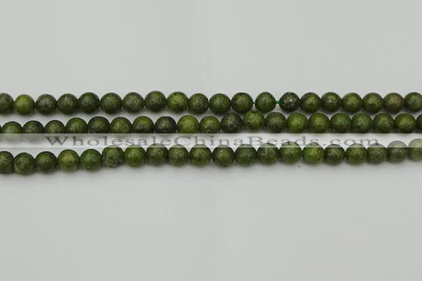 CGJ451 15.5 inches 6mm round green jasper beads wholesale