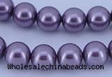 CGL143 10PCS 16 inches 6mm round dyed glass pearl beads wholesale