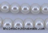 CGL15 5PCS 16 inches 10mm round dyed glass pearl beads wholesale