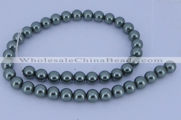 CGL218 5PCS 16 inches 16mm round dyed glass pearl beads wholesale