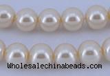 CGL33 10PCS 16 inches 6mm round dyed glass pearl beads wholesale