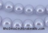 CGL75 5PCS 16 inches 10mm round dyed glass pearl beads wholesale