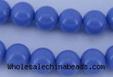 CGL807 10PCS 16 inches 6mm round heated glass pearl beads wholesale