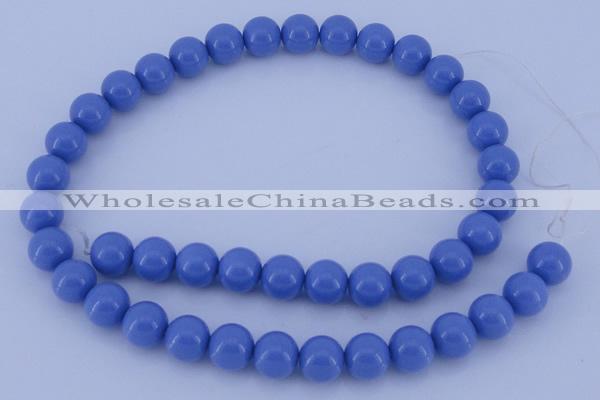 CGL808 10PCS 16 inches 8mm round heated glass pearl beads wholesale