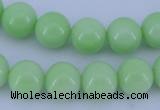 CGL819 10PCS 16 inches 6mm round heated glass pearl beads wholesale