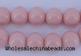 CGL831 10PCS 16 inches 6mm round heated glass pearl beads wholesale