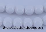 CGL854 10PCS 16 inches 4mm round heated glass pearl beads wholesale