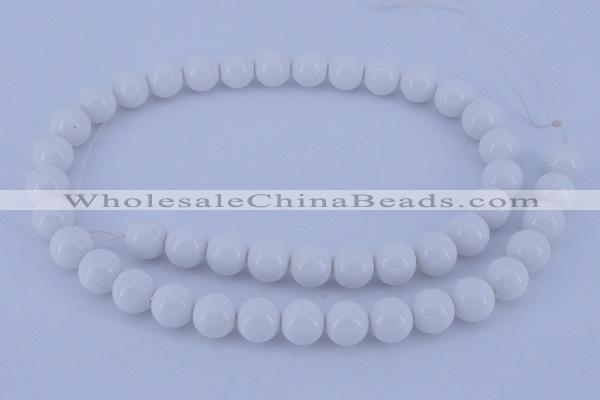 CGL856 10PCS 16 inches 8mm round heated glass pearl beads wholesale