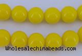 CGL860 10PCS 16 inches 4mm round heated glass pearl beads wholesale