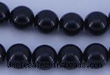 CGL904 10PCS 16 inches 8mm round heated glass pearl beads wholesale