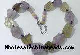 CGN146 19.5 inches 10*14mm - 20*30mm nuggets mixed quartz necklaces