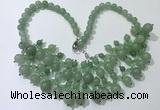 CGN560 19.5 inches stylish 4mm - 12mm green aventurine beaded necklaces