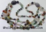 CGN681 23.5 inches chinese crystal & mixed gemstone beaded necklaces