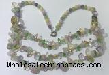 CGN698 22.5 inches chinese crystal & mixed gemstone beaded necklaces