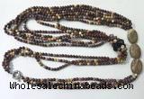 CGN853 30 inches trendy mookaite long beaded necklaces