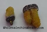 CGP1532 20*40mm - 30*50mm nuggets druzy quartz pendants