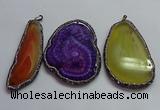 CGP1552 50*75mm - 58*100mm freeform agate pendants wholesale