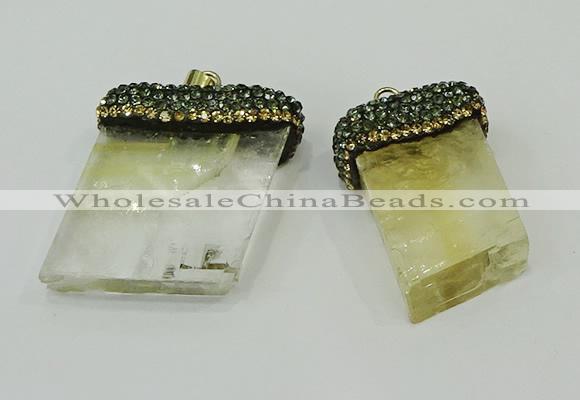 CGP217 20*30mm - 25*40mm freeform citrine gemstone pendants