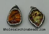 CGP276 28*40mm - 30*45mm freeform synthetic amber pendants