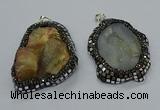 CGP3082 40*50mm - 45*55mm freeform druzy agate pendants