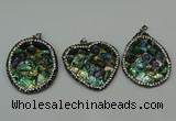 CGP311 35*45mm - 40*40mm abalone shell pendants wholesale