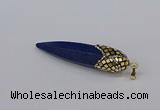 CGP3361 15*50mm - 16*65mm sticks lapis lazuli gemstone pendants