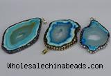 CGP3399 45*50mm - 45*60mm freeform druzy agate pendants