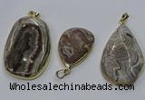 CGP3428 25*40mm - 35*55mm freeform crazy lace agate pendants