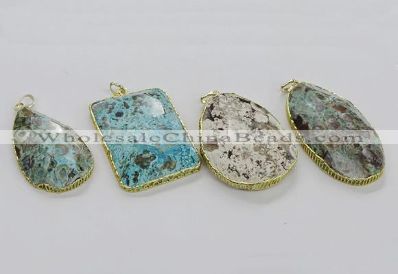 CGP3471 30*40mm - 35*55mm freeform ocean agate pendants