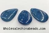 CGP3548 32*42mm - 35*55mm flat teardrop chrysanthemum agate slab pendants