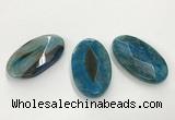 CGP3570 32*50mm faceted oval agate pendants wholesale