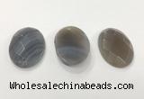 CGP3580 32*45mm faceted oval agate pendants wholesale