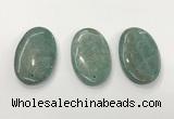 CGP3614 35*60mm oval amazonite gemstone pendants wholesale