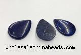 CGP3617 35*50mm flat teardrop lapis lazuli gemstone pendants