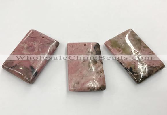 CGP3623 30*45mm - 32*48mm rectangle rhodochrosite gemstone pendants