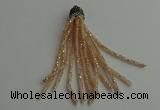 CGP420 2*3mm faceted rondelle handmade chinese crystal tassel pendants