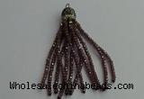 CGP426 2*3mm faceted rondelle handmade chinese crystal tassel pendants