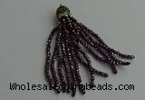 CGP442 2*3mm faceted rondelle handmade chinese crystal tassel pendants