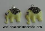 CGP648 30*35mm elephant resin pendants wholesale