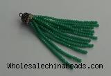 CGP670 2*3mm faceted rondelle handmade chinese crystal tassel pendants