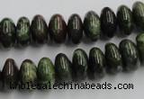 CGR05 16 inches 6*12mm rondelle green rain forest stone beads wholesale