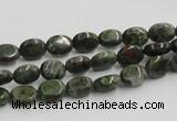 CGR10 16 inches 6*8mm oval green rain forest stone beads wholesale