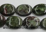 CGR11 16 inches 15*20mm oval green rain forest stone beads wholesale