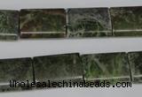 CGR36 15.5 inches 13*18mm flat tube green rain forest stone beads