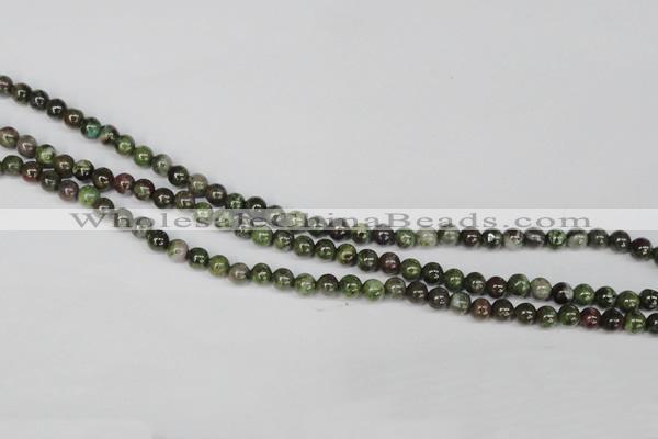 CGR42 15.5 inches 4mm round green rain forest stone beads wholesale